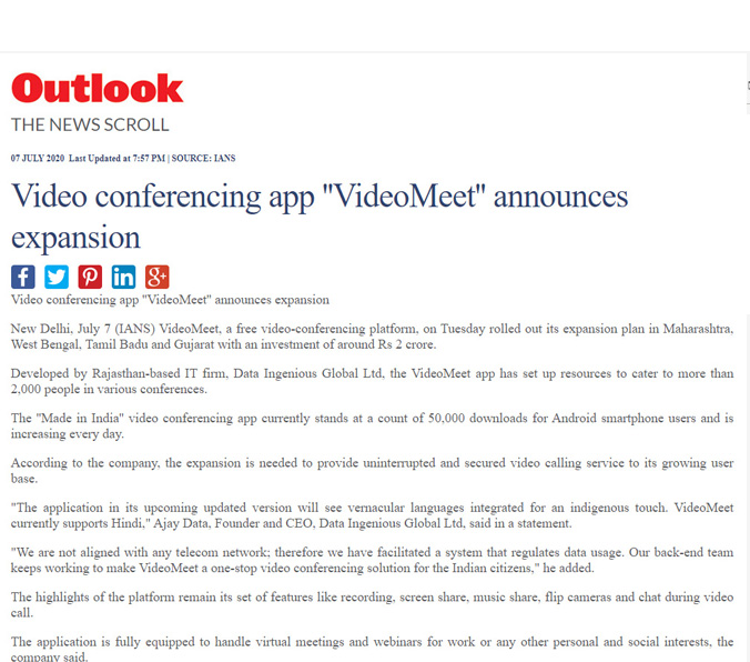 Video conferencing app